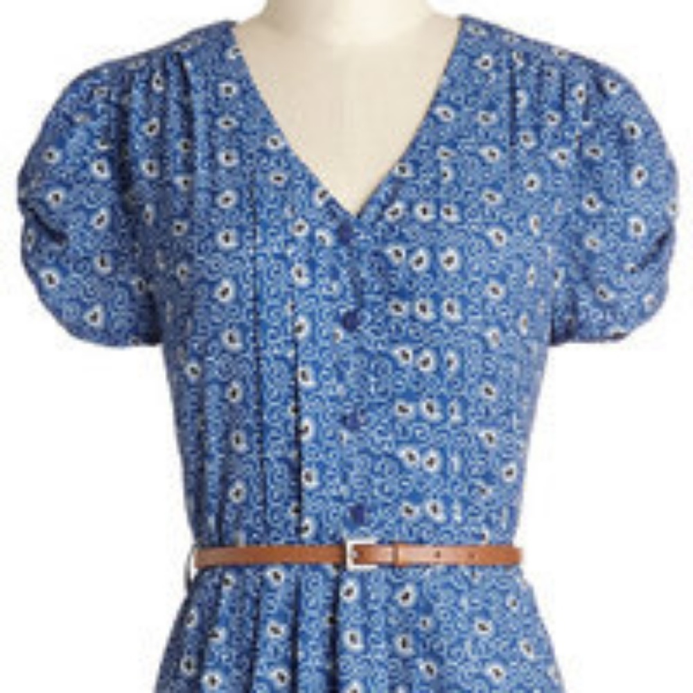 ModCloth Take to the Wind Dress in Blue